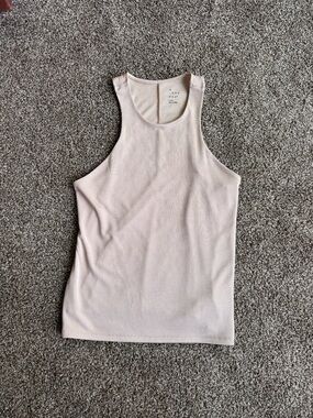 a new day Beige Ribbed Racerback Tank